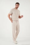 Regular Fit Normal Bel Düz Paça Erkek Pantolon 6689255 TAŞ