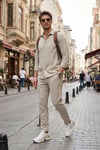 Regular Fit Normal Bel Düz Paça Erkek Pantolon CF26S611639 BEJ