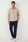 Regular Fit Normal Bel Düz Paça Erkek Pantolon 6689255 LACİVERT