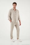Regular Fit Normal Bel Düz Paça Erkek Pantolon CF26S611639 BEJ