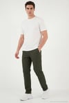 Regular Fit Normal Bel Düz Paça Trekking ve Kargo Erkek Pantolon 693158 HAKİ