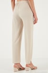 Regular Fit Normal Bel Geniş Paça Kadın Pantolon 5866117 TAŞ