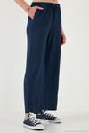 Regular Fit Normal Bel Geniş Paça Kadın Pantolon 5866117 İNDİGO