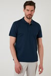Regular Fit Pamuklu Düğmeli Erkek Polo Yaka T Shirt 5902326 İNDİGO