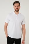 Regular Fit Pamuklu Düğmeli Erkek Polo Yaka T Shirt 5902326 BEYAZ