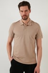 Regular Fit Pamuklu Düğmeli Erkek Polo Yaka T Shirt 5902326 VİZON