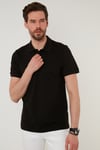 Regular Fit Pamuklu Düğmeli Erkek Polo Yaka T Shirt 5902326 SİYAH