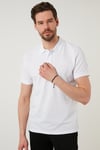 Regular Fit Pamuklu Düğmeli Erkek Polo Yaka T Shirt 5902326 BEYAZ