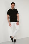 Regular Fit Pamuklu Düğmeli Erkek Polo Yaka T Shirt 5902326 SİYAH