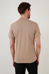 Regular Fit Pamuklu Düğmeli Erkek Polo Yaka T Shirt 5902326 VİZON