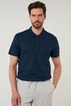 Regular Fit Pamuklu Düğmeli Erkek Polo Yaka T Shirt 5902326 İNDİGO