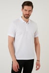 Regular Fit Pamuklu Düğmeli Erkek Polo Yaka T Shirt 5902326 BEYAZ