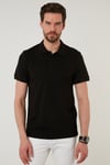 Regular Fit Pamuklu Düğmeli Erkek Polo Yaka T Shirt 5902326 SİYAH