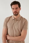 Regular Fit Pamuklu Düğmeli Erkek Polo Yaka T Shirt 5902326 VİZON