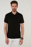 Regular Fit Pamuklu Düğmeli Erkek Polo Yaka T Shirt 5902326 SİYAH