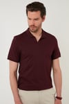 Regular Fit Pamuklu Erkek Polo Yaka T Shirt 5902141 VİŞNE