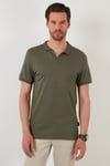 Regular Fit Pamuklu Erkek Polo Yaka T Shirt 5902141 HAKİ