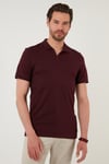 Regular Fit Pamuklu Erkek Polo Yaka T Shirt 5902141 VİŞNE