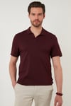 Regular Fit Pamuklu Erkek Polo Yaka T Shirt 5902141 VİŞNE