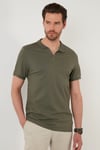 Regular Fit Pamuklu Erkek Polo Yaka T Shirt 5902141 HAKİ
