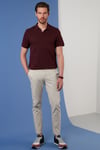 Regular Fit Pamuklu Erkek Polo Yaka T Shirt 5902141 VİŞNE