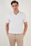 Regular Fit Pamuklu Erkek Polo Yaka T Shirt 5902141 BEYAZ