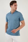 Regular Fit Pamuklu Erkek Polo Yaka T Shirt 5902141 MAVİ
