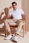 Regular Fit Pamuklu Erkek Polo Yaka T Shirt 5902141 BEYAZ