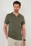 Regular Fit Pamuklu Erkek Polo Yaka T Shirt 5902141 HAKİ