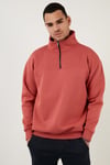Regular Fit Pamuklu İçi Tüylü Yumuşak Şardonlu Kışlık Erkek Sweat 59053431 Tarçın