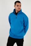 Regular Fit Pamuklu İçi Tüylü Yumuşak Şardonlu Kışlık Erkek Sweat 59053431 Deniz Mavi
