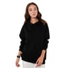 Regular Fit Pamuklu Kapüşonlu Yaka Şardonlu Kışlık Kadın Sweat 5863854 SİYAH