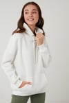 Regular Fit Pamuklu Kapüşonlu Yaka Şardonlu Kışlık 2'li Paket Kadın Sweat 5863854S2 EKRU-SİYAH