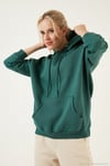 Regular Fit Pamuklu Kapüşonlu Yaka Şardonlu Kışlık 2'li Paket Kadın Sweat 5863854S2 Nefti-Bisküvi