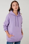 Regular Fit Pamuklu Kapüşonlu Yaka Şardonlu Kışlık Kadın Sweat 5863854 LİLA