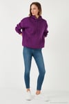 Regular Fit Pamuklu Kapüşonlu Yaka Şardonlu Kışlık 2'li Paket Kadın Sweat 5863854S2 KAHVE-MOR