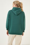 Regular Fit Pamuklu Kapüşonlu Yaka Şardonlu Kışlık 2'li Paket Kadın Sweat 5863854S2 Nefti-Ekru