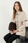 Regular Fit Pelerin Detaylı Düğmeli Kadın Ceket 6927687 TAŞ