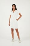 Regular Fit Polo Yaka Mini Kadın Elbise 5866153 EKRU