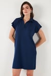 Regular Fit Polo Yaka Mini Kadın Elbise 5866153 LACİVERT