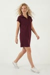 Regular Fit Polo Yaka Mini Kadın Elbise 5866153 BORDO