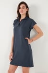 Regular Fit Polo Yaka Mini Kadın Elbise 5866153 FÜME