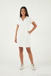 Regular Fit Polo Yaka Mini Kadın Elbise 5866153 EKRU