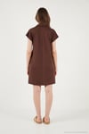 Regular Fit Polo Yaka Mini Kadın Elbise 5866153 KAHVE