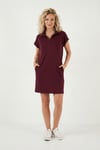 Regular Fit Polo Yaka Mini Kadın Elbise 5866153 BORDO