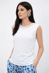 Regular Fit Taşlı Bisiklet Yaka Kadın Atlet 26Y0140K1 BEYAZ