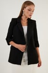 Regular Fit Truvakar Kol Klasik Kadın Ceket 6056697 SİYAH