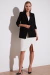 Regular Fit Truvakar Kol Klasik Kadın Ceket 6056697 SİYAH