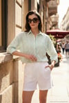 Regular Fit Uzun Kollu Çizgili Kadın Gömlek 6772875 BENETTON