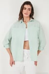 Regular Fit Uzun Kollu Çizgili Kadın Gömlek 6772875 BENETTON